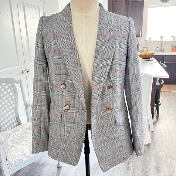 Brooks Brothers Floral Glen Plaid Double Breasted Blazer - Picture 5 of 17